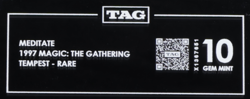 1997 Magic: The Gathering MTG Tempest Meditate Rare TAG 10 - Image 3
