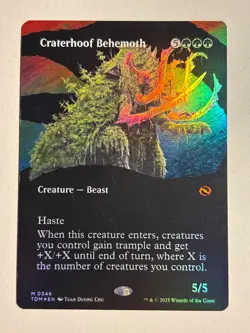 Craterhoof Behemoth - (Borderless FOIL) - Tarkir: Dragonstorm - NM MTG - Image 1