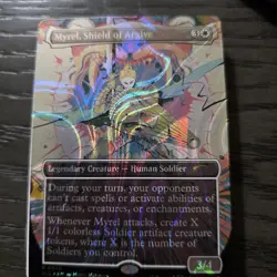 Myrel, Shield Of Argive Halo Foil- Secret Lair Encyclopedia Of Magic - Image 1