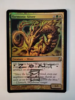 Magic The Gathering - 1x Foil Signed Harmonic Sliver (mtg) Time Spiral - Image 1