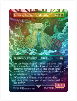 1x Jenova, Ancient Calamity, Foil, Borderless Art, Final Fantasy, MTG NM - Image 1