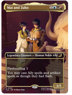 Mai and Zuko - Borderless Avatar MTG - Image 1