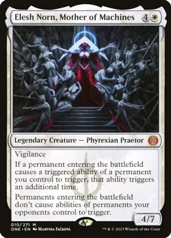 ONE ELESH NORN MOTHER OF MACHINES 1x Rare Magic Phyrexia All Will Be One MTG NM - Image 1