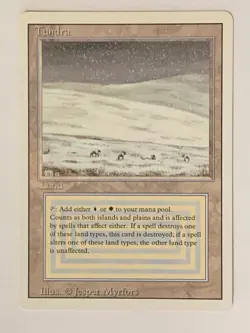 Tundra Revised (3rd Edition) Magic The Gathering Dual Land EX LP - Image 1