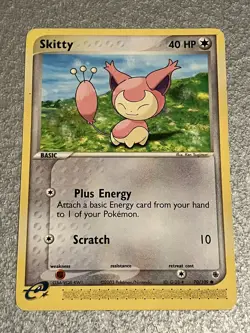 Skitty 70/109 Pokemon 2003 EX Ruby and Sapphire Card Near Mint or Better - Image 1