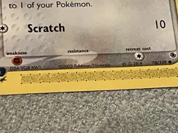 Skitty 70/109 Pokemon 2003 EX Ruby and Sapphire Card Near Mint or Better - Image 2