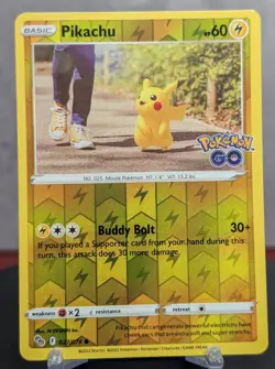 Pokemon Pikachu #027/078 Pokemon GO Reverse Holo English - Image 1
