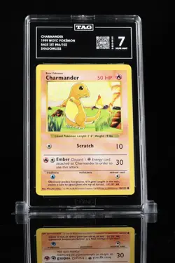 Pokemon TCG - Charmander 46/102 Shadowless - Base Set - TAG 7 Near Mint - Image 1