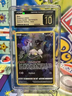 Pokemon Mew Crown Zenith Galarian Gallery Full Art GG10/GG70 CGC Pristine 10 - Image 1