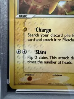 Pokemon Pikachu EX Power Keepers 57/108 Reverse Holo Stamped PSA 8 - Image 5