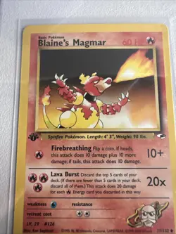 Blaine’s Magmar 1st Edition Gym Heroes 37/132 WOTC Vintage Pokemon - Image 2