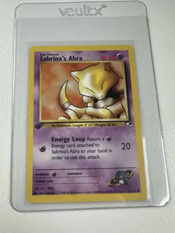 Sabrina’s Abra 1st edition Gym Heroes 91/132 WOTC vintage Pokemon - Image 1
