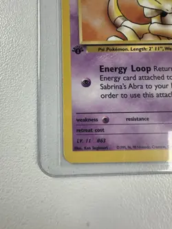 Sabrina’s Abra 1st edition Gym Heroes 91/132 WOTC vintage Pokemon - Image 2