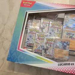 PRISMATIC EVOLUTIONS NEW Lucario EX and Tyranitar EX Premium Collection Pokemon - Image 4