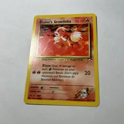 Blaine's Growlithe - 62/132 Gym Heroes Unlimited Common Pokemon - NM+ - Image 1