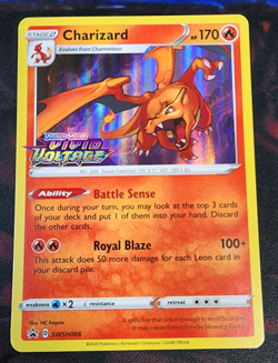 Pokemon Charizard SWSH066 Vivid Voltage Prerelease Promo NM - Image 1