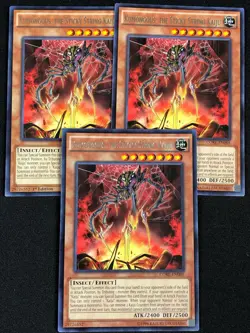 YUGIOH KUMONGOUS, THE STICKY STRING KAIJU CORE-EN088 RARE X3 (NM) - Image 1