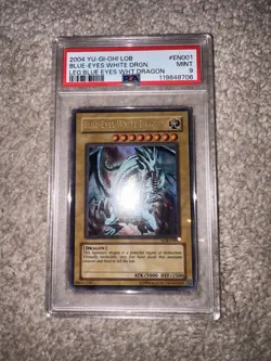 Blue-Eyes White Dragon NA LOB-EN001 PSA 9 MINT 2004 Legend Blue-Eyes Yugioh! Wow - Image 2