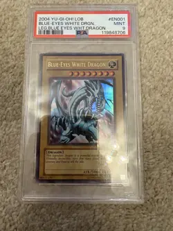 Blue-Eyes White Dragon NA LOB-EN001 PSA 9 MINT 2004 Legend Blue-Eyes Yugioh! Wow - Image 3