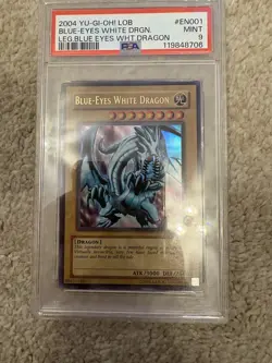 Blue-Eyes White Dragon NA LOB-EN001 PSA 9 MINT 2004 Legend Blue-Eyes Yugioh! Wow - Image 5