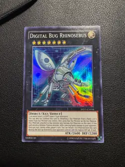 YuGiOh Digital Bug Rhinosebus SHVI-EN056 Super Rare 1st Edition - Image 3