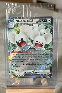 Pokemon TCG FACTORY SEALED Paldea Adventure Sprigatito, Maushold, Pawmot Promo - Image 3