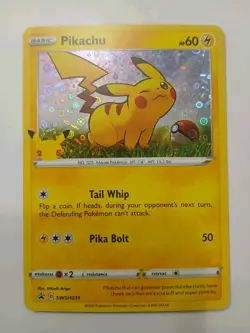 Pikachu SWSH039, NM Holo Promo, Sword & Shield, Poke Ball, Pokemon Celebrations - Image 1