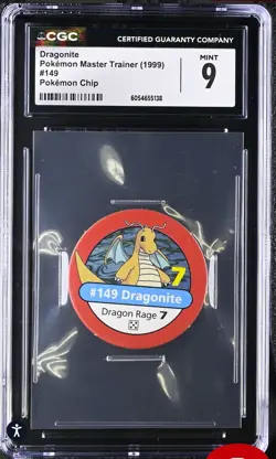 1999 Pokemon Master trainer Board Game CGC 9 DRAGONITE POG Card Token PSA BGS - Image 1