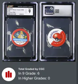 1999 Pokemon Master trainer Board Game CGC 9 DRAGONITE POG Card Token PSA BGS - Image 3