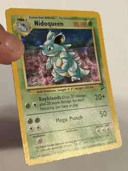 Nidoqueen 12/130 Base Set 2 Holo Rare Pokemon Heavily Played Card - Image 3