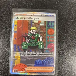 Pokemon Mega Evolution Lt. Surge’s Bargain 185/132 Special Illustration Rare - Image 1