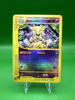 Alakazam Pokemon Skyridge Reverse-Holo Card 33/165 Reto TCG Vintage Near Mint - Image 1