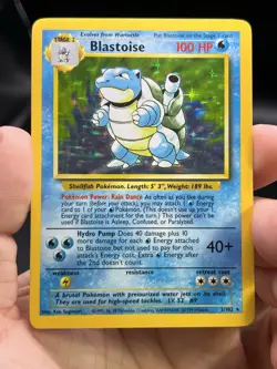 1999 Pokemon Blastoise Base Set Unlimited Holo Rare 2/102 English WOTC LP - Image 3