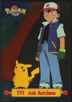 topps Pokemon TV Animation Edition Series 1 Holo Foil TV1 Ash Ketchum - Image 1