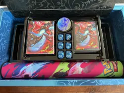 Mega Charizard UPC Play Mat, Dice, Deck Box & Coin Pokemon TCG Accessories - Image 1