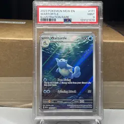 2023 Pokemon En-151 PSA 9 Mint Wartortle Illustration Rare 171/165 - Image 1