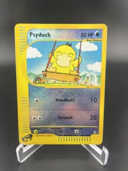 Psyduck Reverse Holo 104/147 Aquapolis Pokemon Card - 2003 MP - Image 1