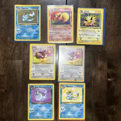Pokemon TCG Vaporeon Flareon Jolteon Holo Card Jungle Set - Image 1