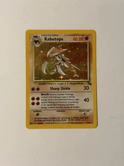 Pokemon TCG Kabutops Holo Rare Card 9/62 Fossil Unlimited 1999 - LP Condition! - Image 2