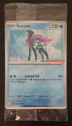 Suicune GameStop Exclusive Stamped Promo Card - Phantasmal Flames 026/094 - Image 1