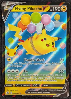 Flying Pikachu V Celebrations Full Art Ultra Rare Pokemon Card 006/025 (NM) - Image 1
