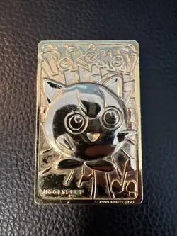 Pokemon 23k Gold Plated Jiggly Puff Trading Card U2 Burger King 1999 Limited !! - Image 1