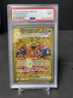 Pokemon TCG Charizard EX Obsidian Flames Holo Hyper Rare Card 228/197 PSA 9 - Image 1