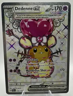 Pokemon Dedenne EX TCG Scarlet & Violet Paldea Evolved Holo Card 239/193 - Image 1