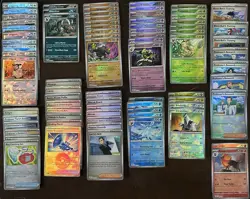 Pokemon TCG Prismatic Evolutions PokeBall Reverse Holo Lot 77 Cards No Doubles - Image 1