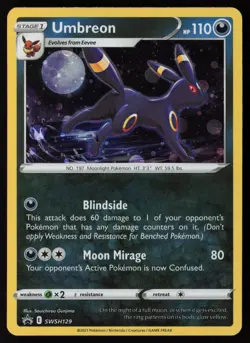 Umbreon - SWSH129 SWSH: Sword & Shield Promo Cards Pokemon TCG MP - LP - Image 1