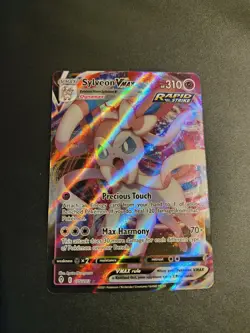 Pokemon TCG Sylveon VMAX Full Art Holo Rare Card 075/203 Evolving Skies NM - Image 1
