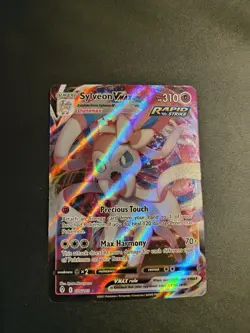 Pokemon TCG Sylveon VMAX Full Art Holo Rare Card 075/203 Evolving Skies NM - Image 2