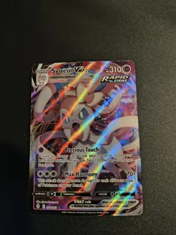 Pokemon TCG Sylveon VMAX Full Art Holo Rare Card 075/203 Evolving Skies NM - Image 3
