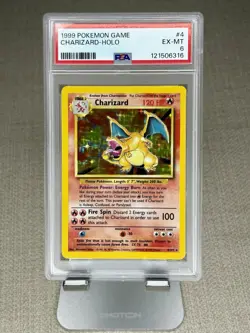 1999 Pokemon Base Set Charizard Holo #4 - PSA 6 EX-MT - Iconic WOTC Vintage Card - Image 1
